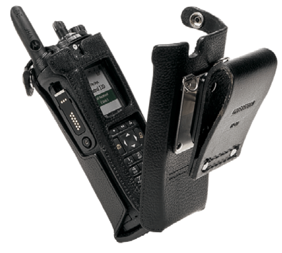Motorola PMLN5560B Swivel Loop Leather Flip Case for APX 7000: PMLN5560A, PMLN5560