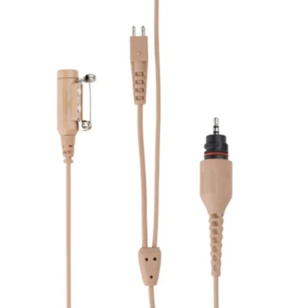 Motorola NNTN8385A Wireless Neckloop Y-Adapter with Barrel Mic – Beige, for NTN2571 PTT Pod & RLN4920 Neckloop