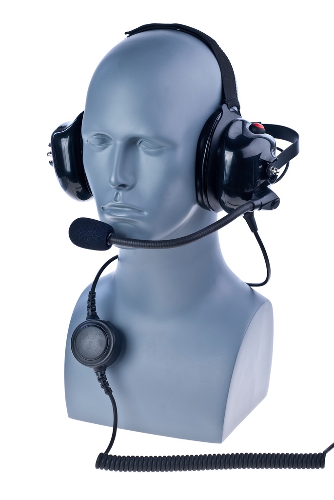 Motorola PMLN5277 Replacement Heavy Duty Headset w/Boom Mic: PMLN5277B