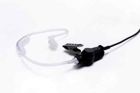 Black Threaded 3.5mm Receive Only w/Acoustical Clear Ear Tube