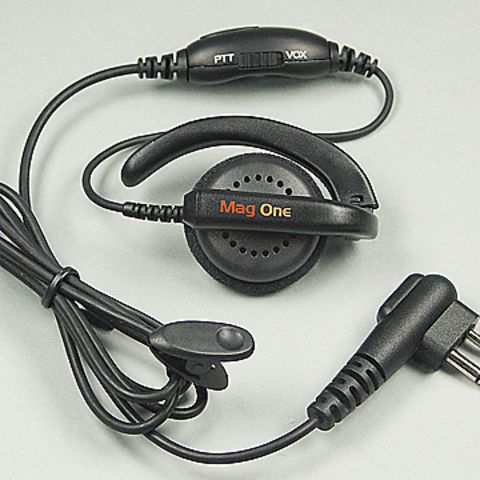 Original Motorola PMLN4443 Replacement C Style Earpiece w/Mic & PTT: PMLN4443AB